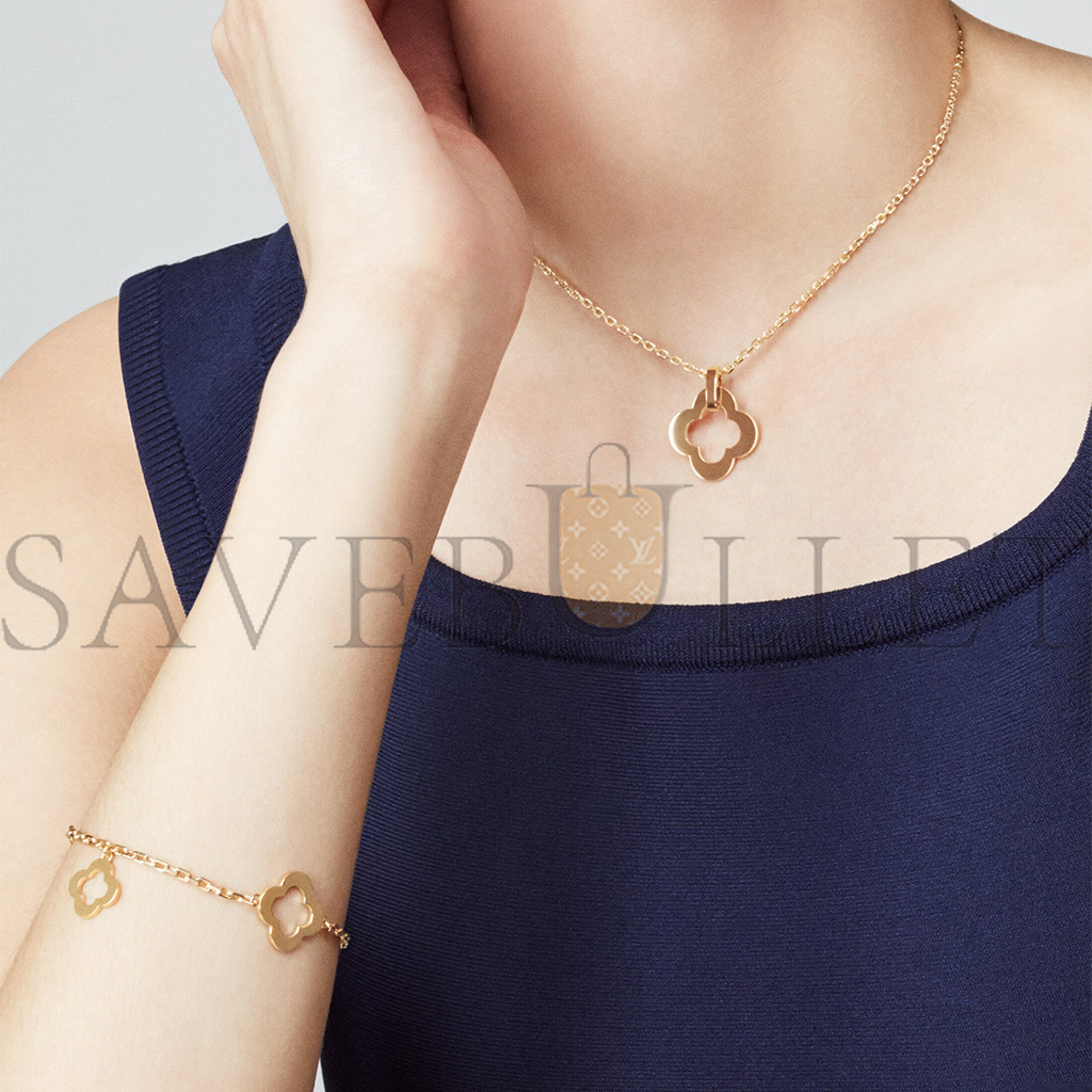 V*N CL*F  arpels byzantine alhambra bracelet, 3 motifs - yellow gold vcard39600